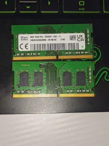 Zdjęcie oferty: Pamięć RAM SODIMM 16GB 8GB+8GB 3200MHZ HYNIX