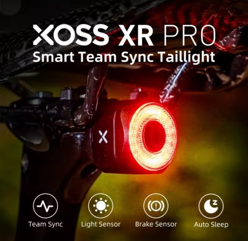 Zdjęcie oferty: XOSS XR PRO Tylna lampka rowerowa LED z autostopem 360mAh 28g USB-C 