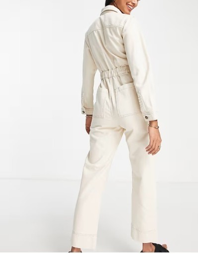 Zdjęcie oferty: Jeansowy kombinezon w kolorze ecru TRENDYOL  r. 38