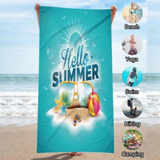 Zdjęcie oferty: Ręcznik plażowy prostokątny HELLO SUMMER 150x70