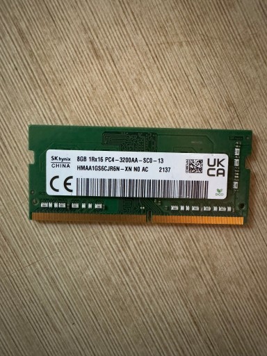 Zdjęcie oferty: SK Hynix 8GB DDR4 3200MHz CL22