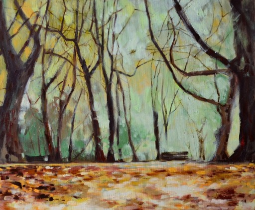 Zdjęcie oferty: Obraz olejny na płótnie 60x50cm "JESIEŃ"