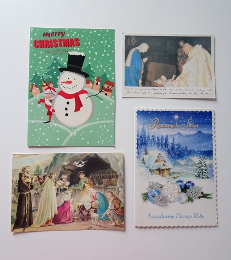 Zdjęcie oferty: 4 kartki świąteczne religijne i świeckie
