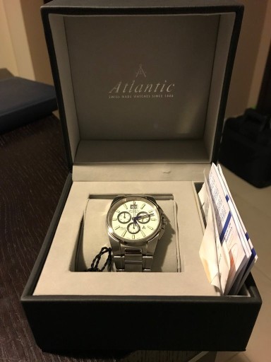 Zdjęcie oferty: Zegarek meski Atlantic chronograph na rekę 