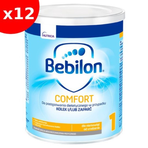 Zdjęcie oferty: Bebilon Comfort 1 - mleko początkowe 12SZT X 400G