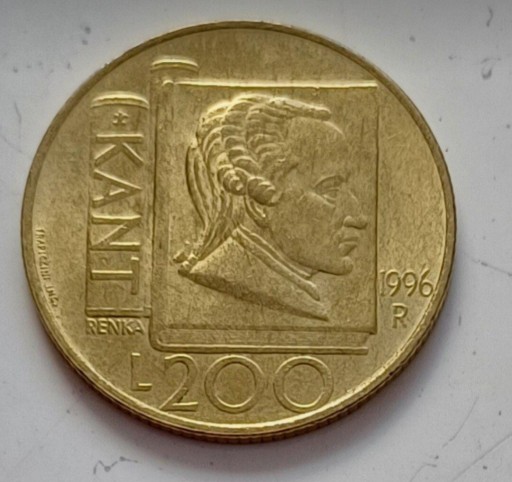 Zdjęcie oferty: San Marino - 200 lira - 1996r. 