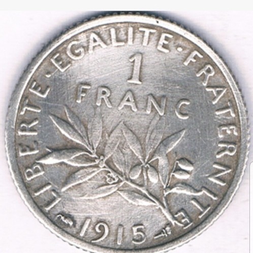 Zdjęcie oferty: FRANCJA 1915  1 FRANK