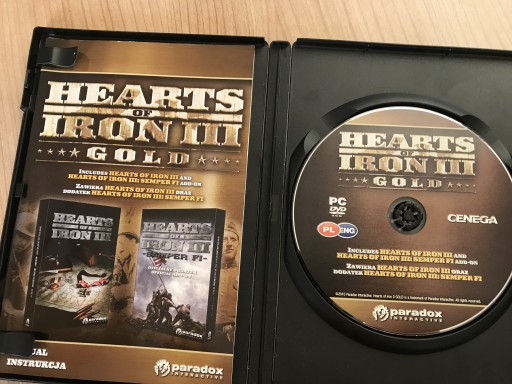 Zdjęcie oferty: Hearts of iron 3 płyta wersja gold limitowane