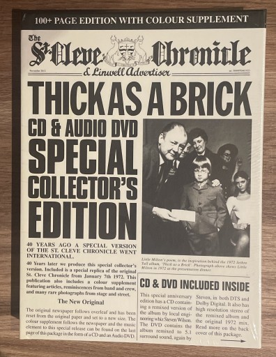 Zdjęcie oferty: JETHRO TULL -Thick as a Brick (CD+DVD Box)