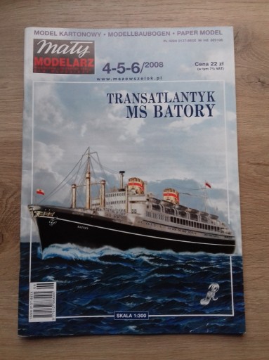 Zdjęcie oferty: Mały Modelarz 2008/4-5-6 transatlantyk MS Batory