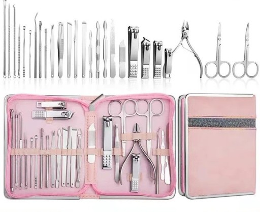 Zdjęcie oferty: Zestaw do manicure pedicure 26 narzędzi organizer