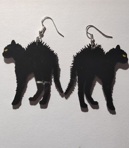 Zdjęcie oferty: Kolczyki czarne koty