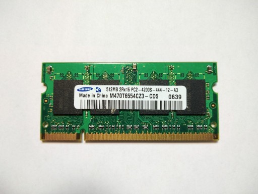 Zdjęcie oferty: Pamięć RAM Samsung 512MB SO-DIMM