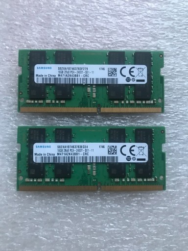 Zdjęcie oferty: Pamięć RAM 32GB (2x16GB) DDR4 2400T Samsung
