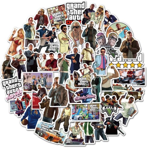Zdjęcie oferty: STICKERS BOMB Naklejki GTA Grand Theft Auto 50 SZT