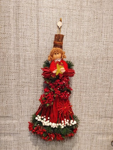 Zdjęcie oferty: Stroik dekoracja na drzwi Boże Narodzenie Aniołek