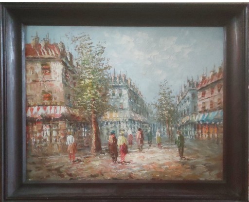 Zdjęcie oferty: Ulica w Paryżu obraz olejny