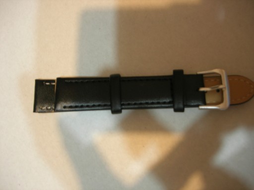Zdjęcie oferty: Skórzany czarny pasek do zegarka szer. 18,20,22mm 