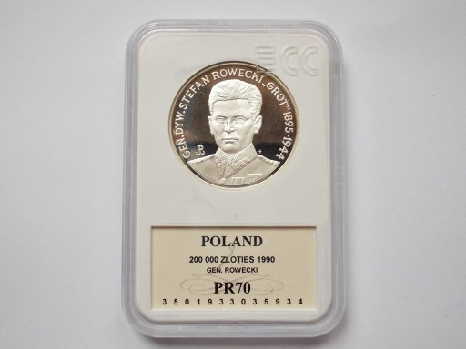 Zdjęcie oferty: 200000 złotych 1990 - Gen. Rowecki,  MS70