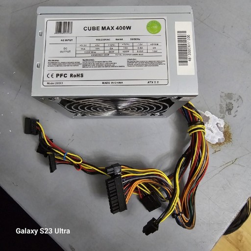 Zdjęcie oferty: Zasilacz 400 Wat Cube MAX 20+4 Pin CPU 4Pin 1xFDD 2x SATA 2x Molex ATX 2.2
