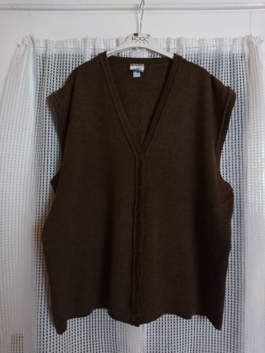 Zdjęcie oferty: Brązowy damski sweter kamizelka plus size 48/50