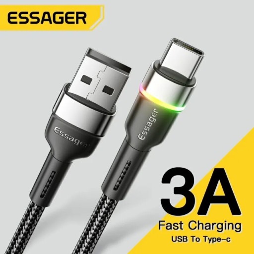 Zdjęcie oferty: Kabel Essager 3A USB C do szybkiego ładowania
