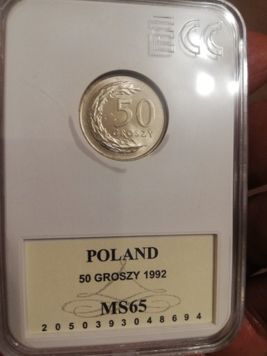 Zdjęcie oferty: 50 gr 1992 MS65