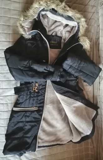 Zdjęcie oferty: Ciepła puchowa kurtka płaszcz futerko miś zimowa 