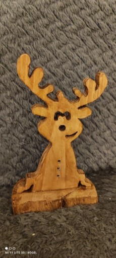 Zdjęcie oferty: Figurka z drewna, ozdoba świąteczna, renifer