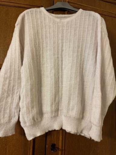 Zdjęcie oferty: Damski sweterek biały M PRL vintage lekki akryl