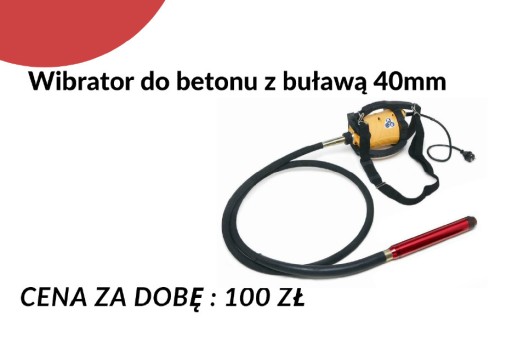 Zdjęcie oferty: Wynajem wibratora do betonu z buławą 40mm