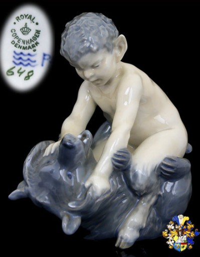 Zdjęcie oferty: Royal Copenhagen Faun z niedzwiedziem figurka 16cm