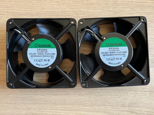 Zdjęcie oferty: 2x Sunon wiatrak 120x120x38mm DP200A2123XST AC 230V 2700 RPM