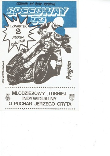 Zdjęcie oferty: MTI o Puchar JERZEGO GRYTA  Rybnik 1990 r/czysty/