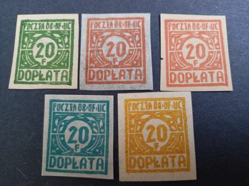 Zdjęcie oferty: Woldenberg, znaczki dopłaty, Fi D (3-4)(*)