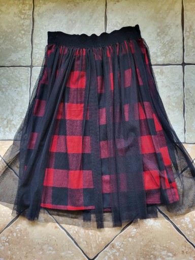 Zdjęcie oferty: Spódnica  w kratę flanelową czerwono czarną
