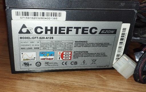 Zdjęcie oferty: zasilacz chieftec 620w a12s 