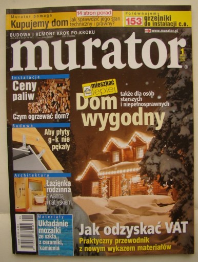 Zdjęcie oferty: Murator nr 1 (321) - 2011