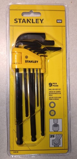 Zdjęcie oferty: Klucze imbusowe Stanley z kulką  9szt (1,5-10mm)