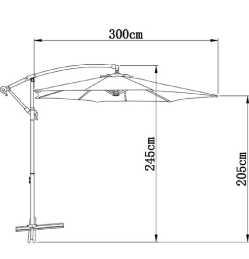 Zdjęcie oferty: Parasol ogrodowy Gartenfreude wys. 245 x Ø 300 cm