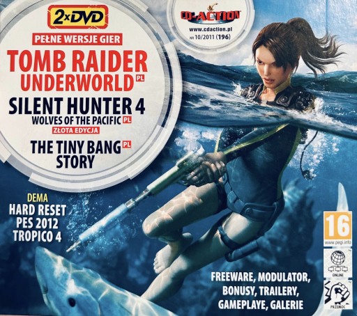 Zdjęcie oferty: Gry CD-Action 2x DVD 196: Tomb Raider: Underworld