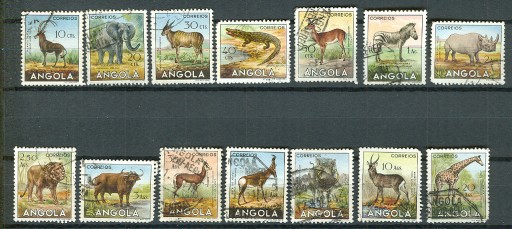 Zdjęcie oferty: Angola Port. Fauna do 20E 1953  Stempl.