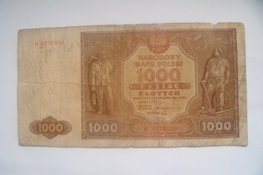 Zdjęcie oferty: POLSKA Banknot 1000 zł. 1946 r. seria E