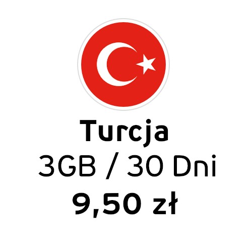 Zdjęcie oferty: eSIM do Turcji | Internet w Turcji | 3GB | 9,50 zł | Dostawa natychmiast