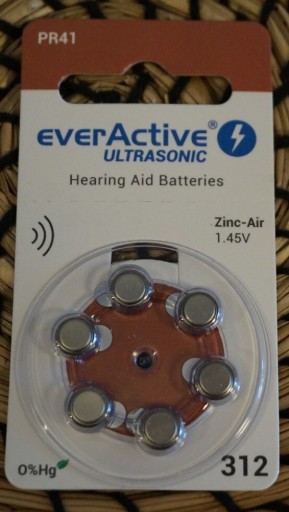 Zdjęcie oferty: Baterie do aparatów słuchowych EverActive 312