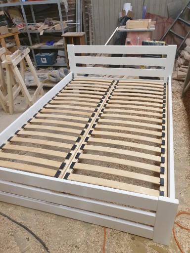 Zdjęcie oferty: Łóżko bukowe 160x200 białe mat lite drewno