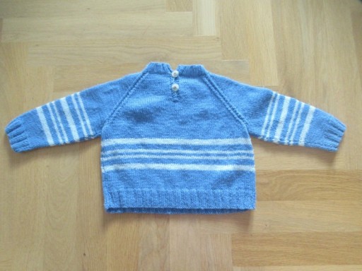 Zdjęcie oferty: Sweter handmade włóczka niebieski 80