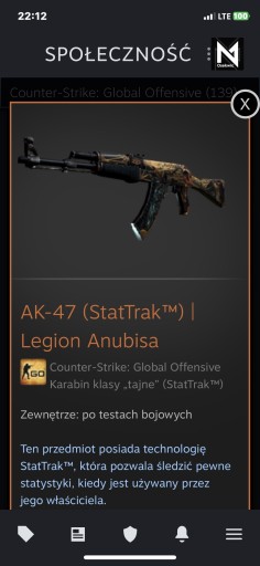 Zdjęcie oferty: Skin CS:GO AK-47 (StatTrak) | Legion Anubisa
