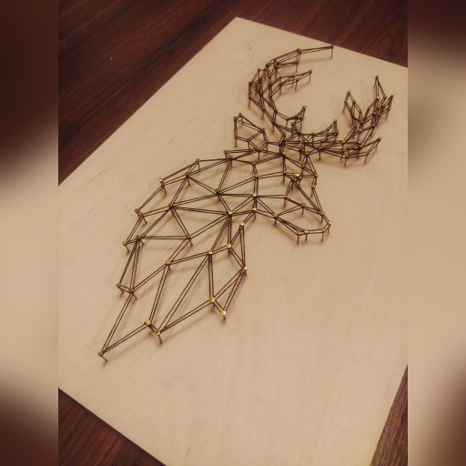 Zdjęcie oferty: String Art , obraz geometryczny Jeleń, LasLove