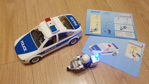 Zdjęcie oferty: PLAYMOBIL 5184 + 5185 Motocykl i Radiowóz policja